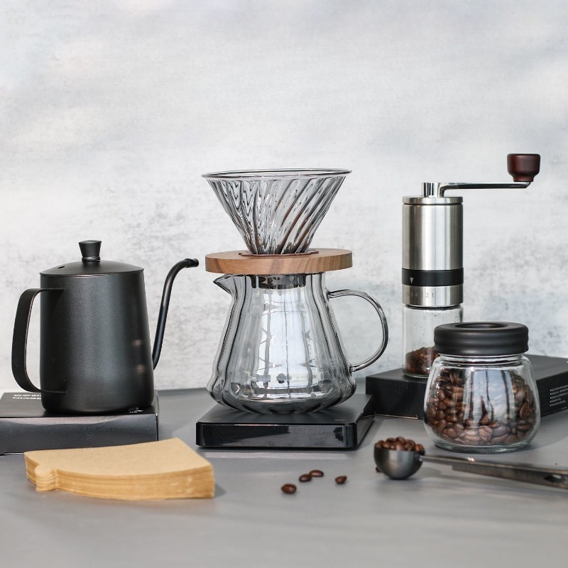 Hand brewed coffee pot set gif - Coffee Equipment Gift Set incelemesi ve fiyatı
