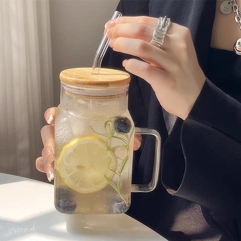 Glass Mason Jar with Straw Cup - Bean Hopper Lid incelemesi ve fiyatı