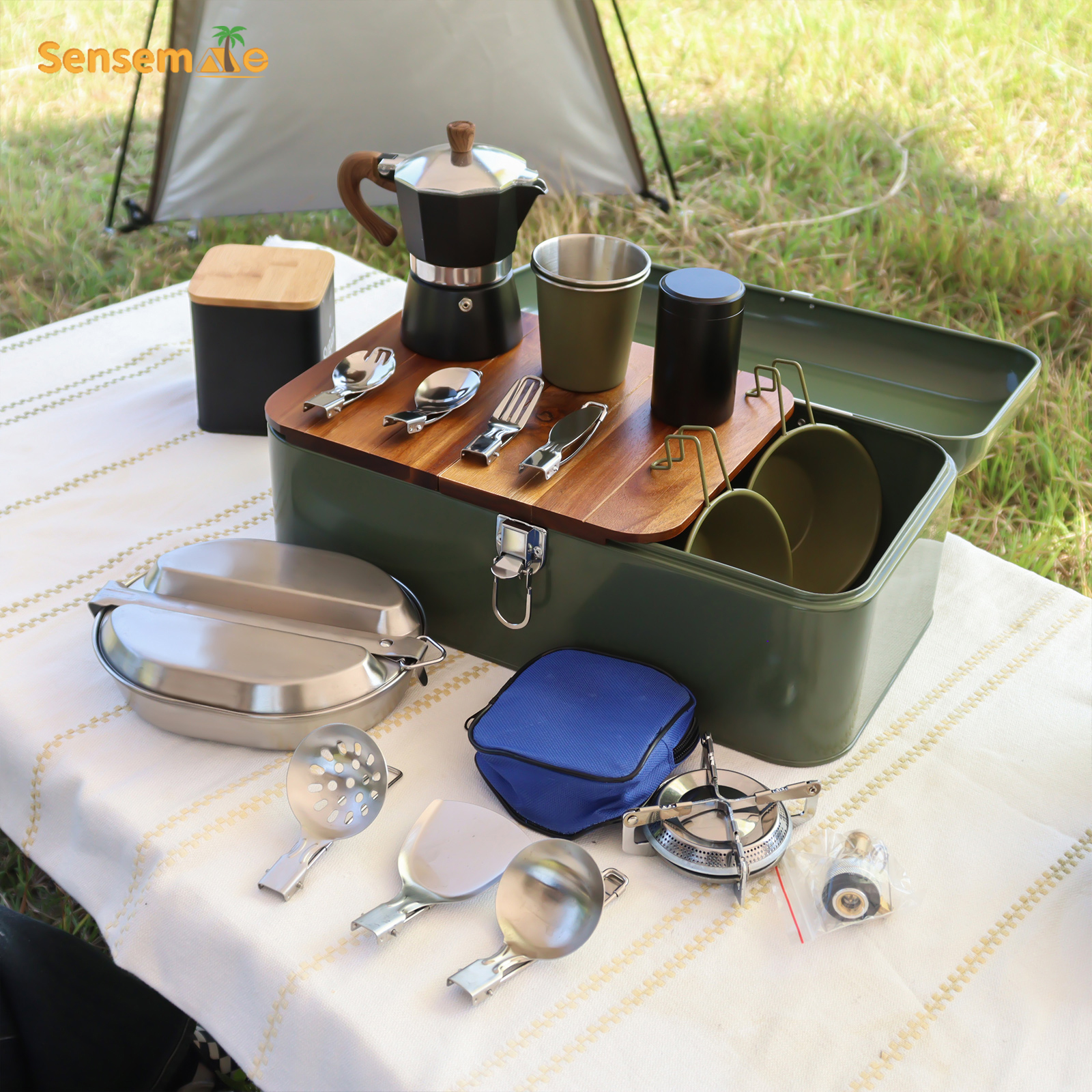 Glamping Camping Cookware Set  - Coffee Equipment Gift Set incelemesi ve fiyatı