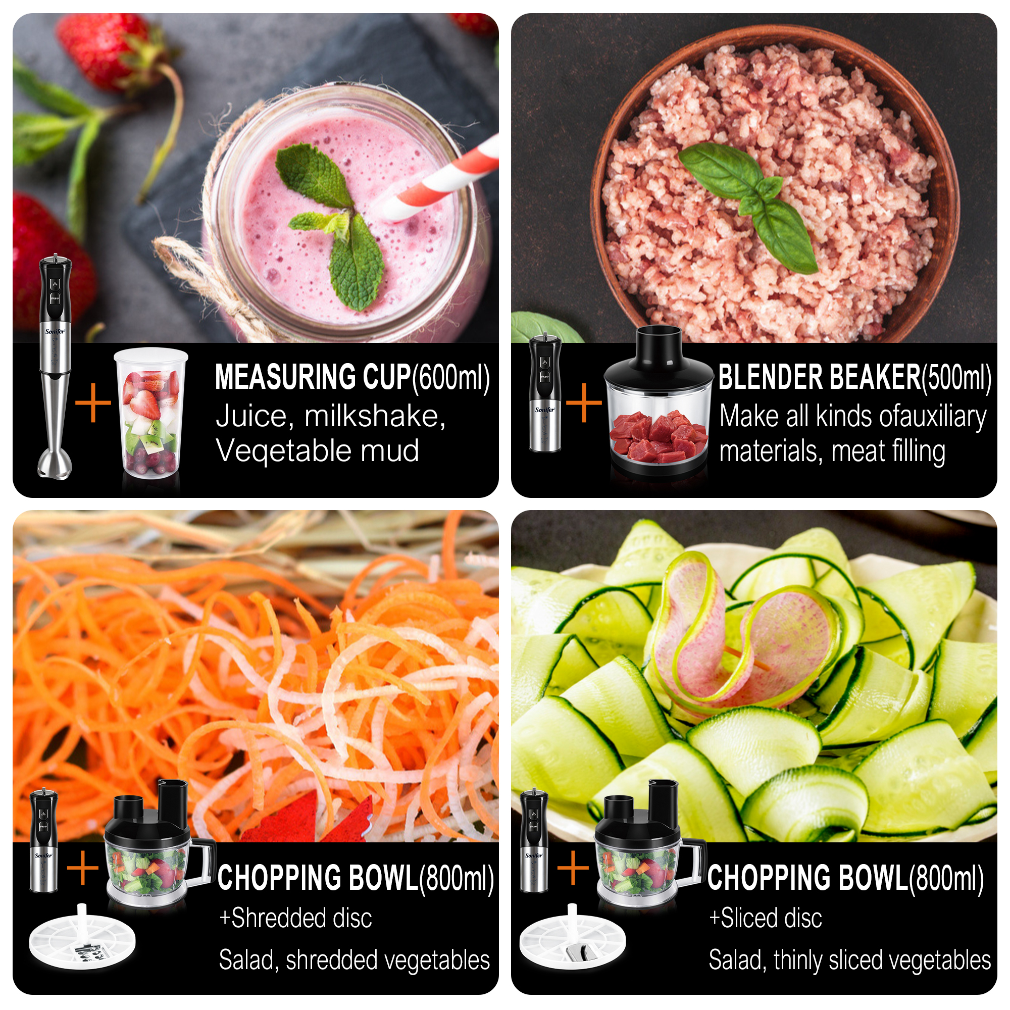 10 in 1 Food Processor 800 W S - Bean Hopper Lid incelemesi ve fiyatı