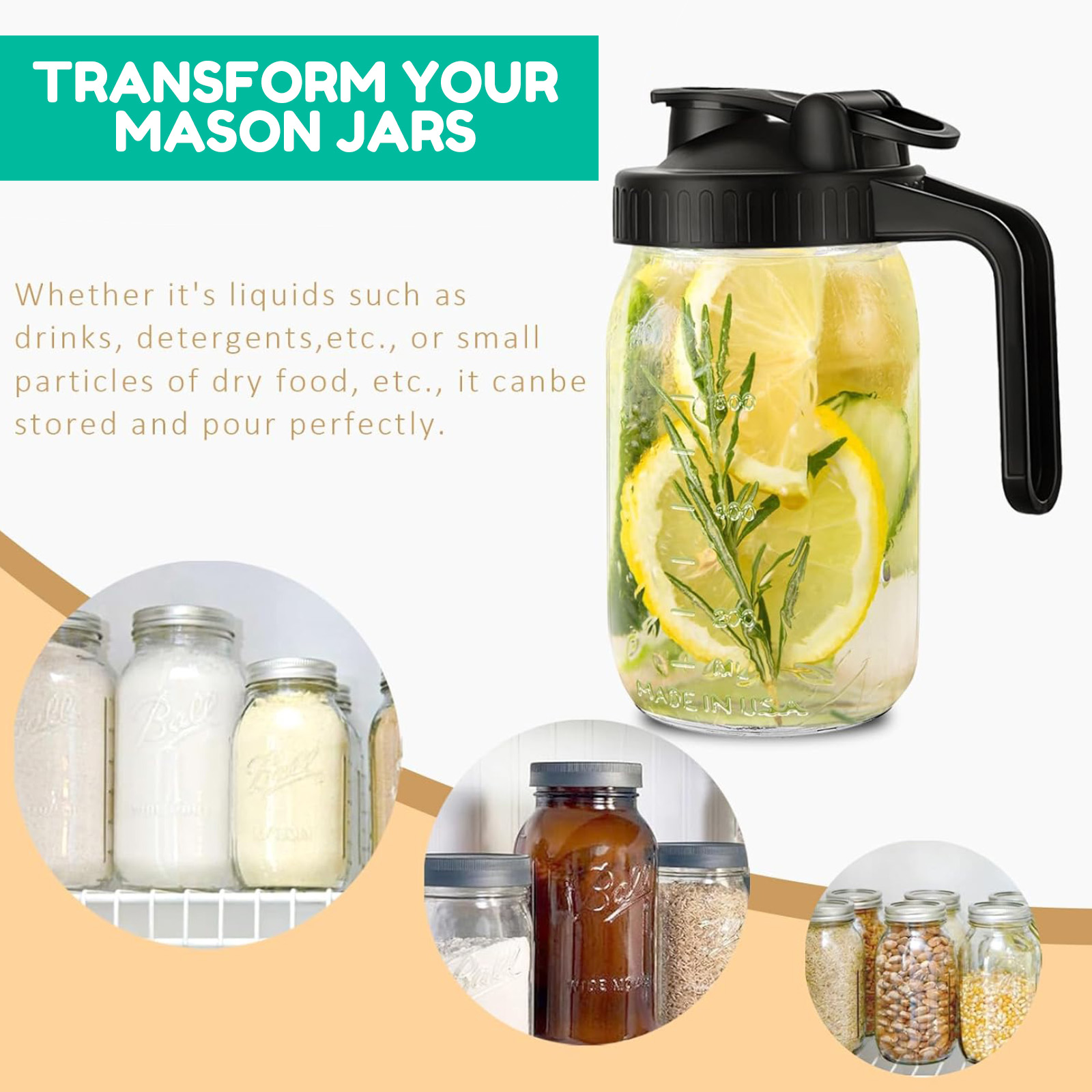 Mason Jar Pitcher Lid With Pou - Bean Hopper Lid incelemesi ve fiyatı